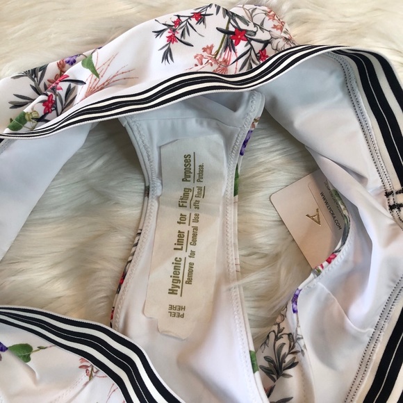 Athleta Gold Coast Floral Banded Bikini Bottom L - Picture 7 of 8